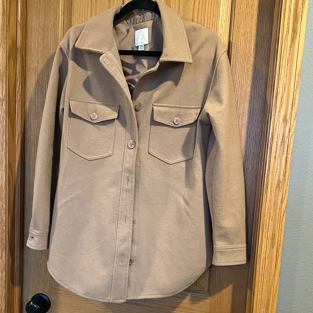 Joie Tan Button-Up Shacket